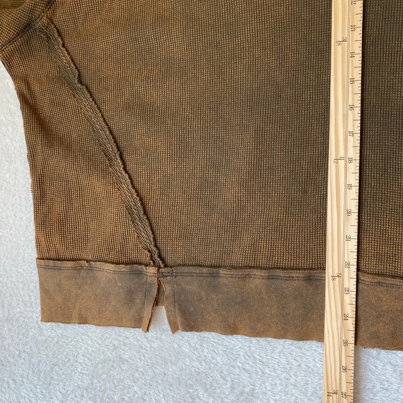 Arizona Jean Co. Thermal Waffle Knit Sweater Women S Brown Grunge Slouchy Boho - Picture 10 of 10